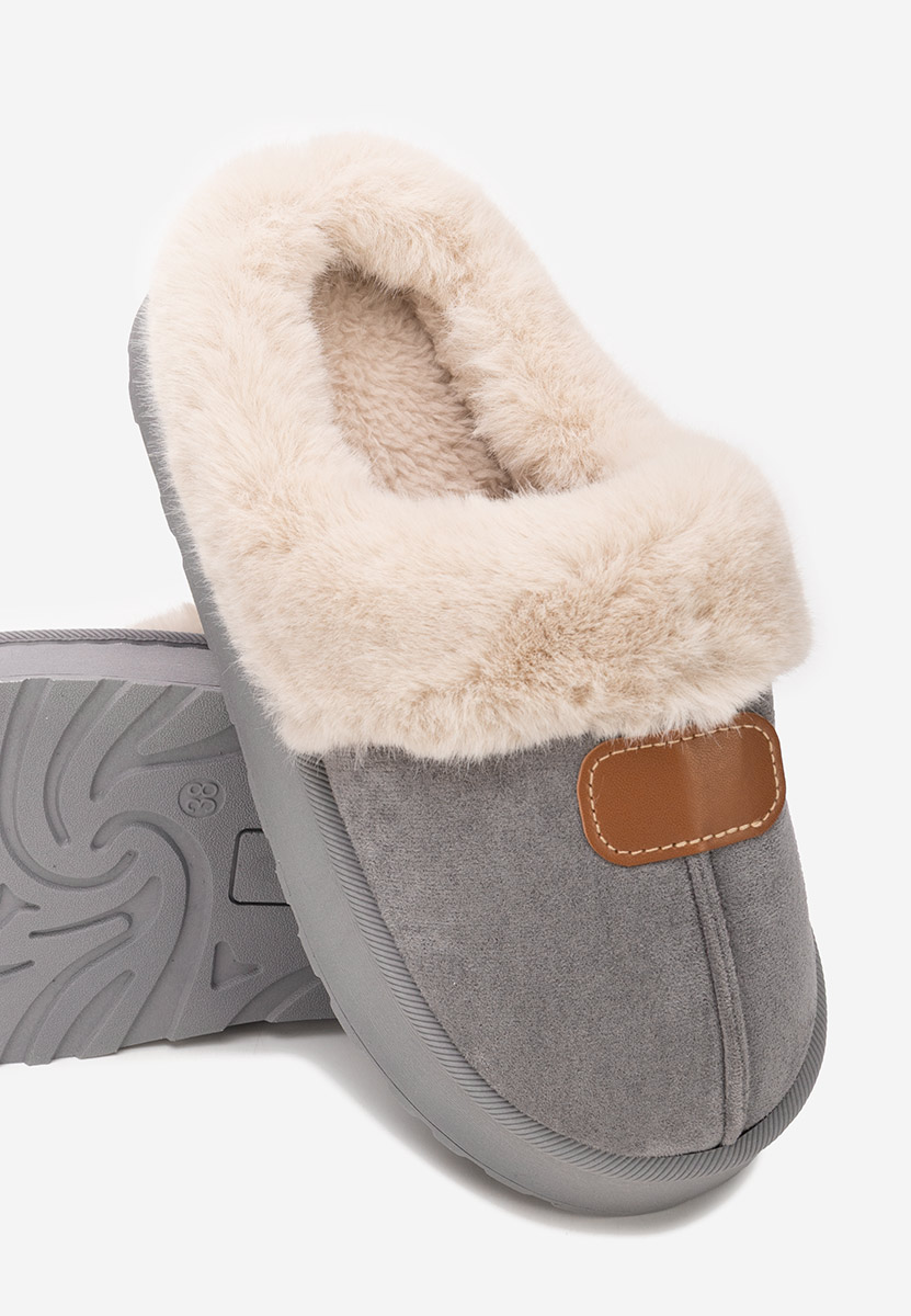Sivé dámske papuče Flufina