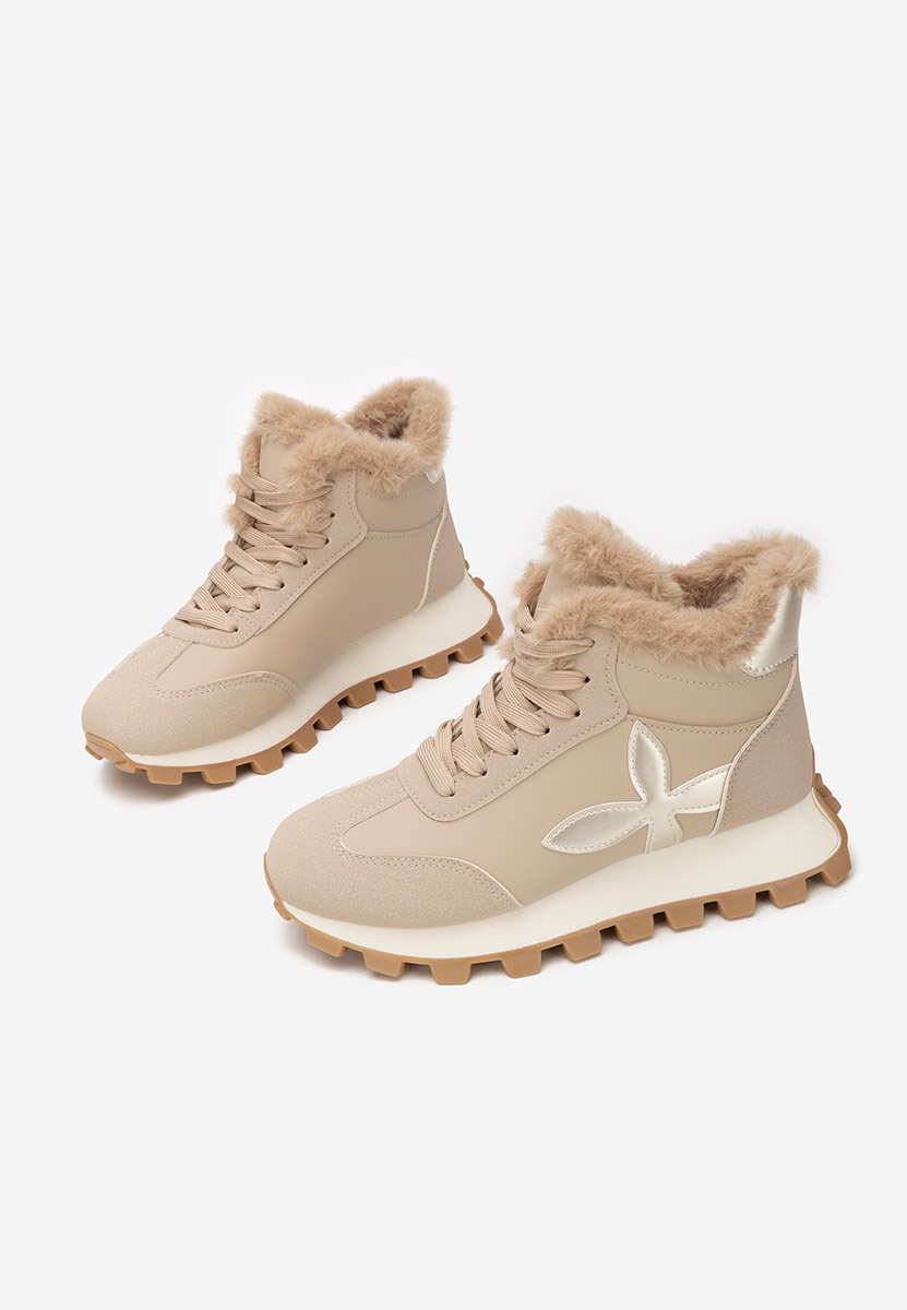 Khaki dámske zimné tenisky Ozia