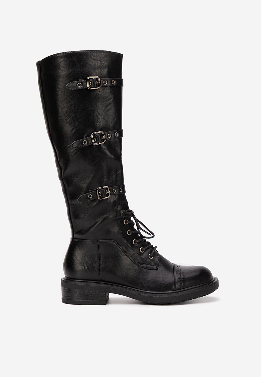 Čierne šnurovacie čižmy Frosina