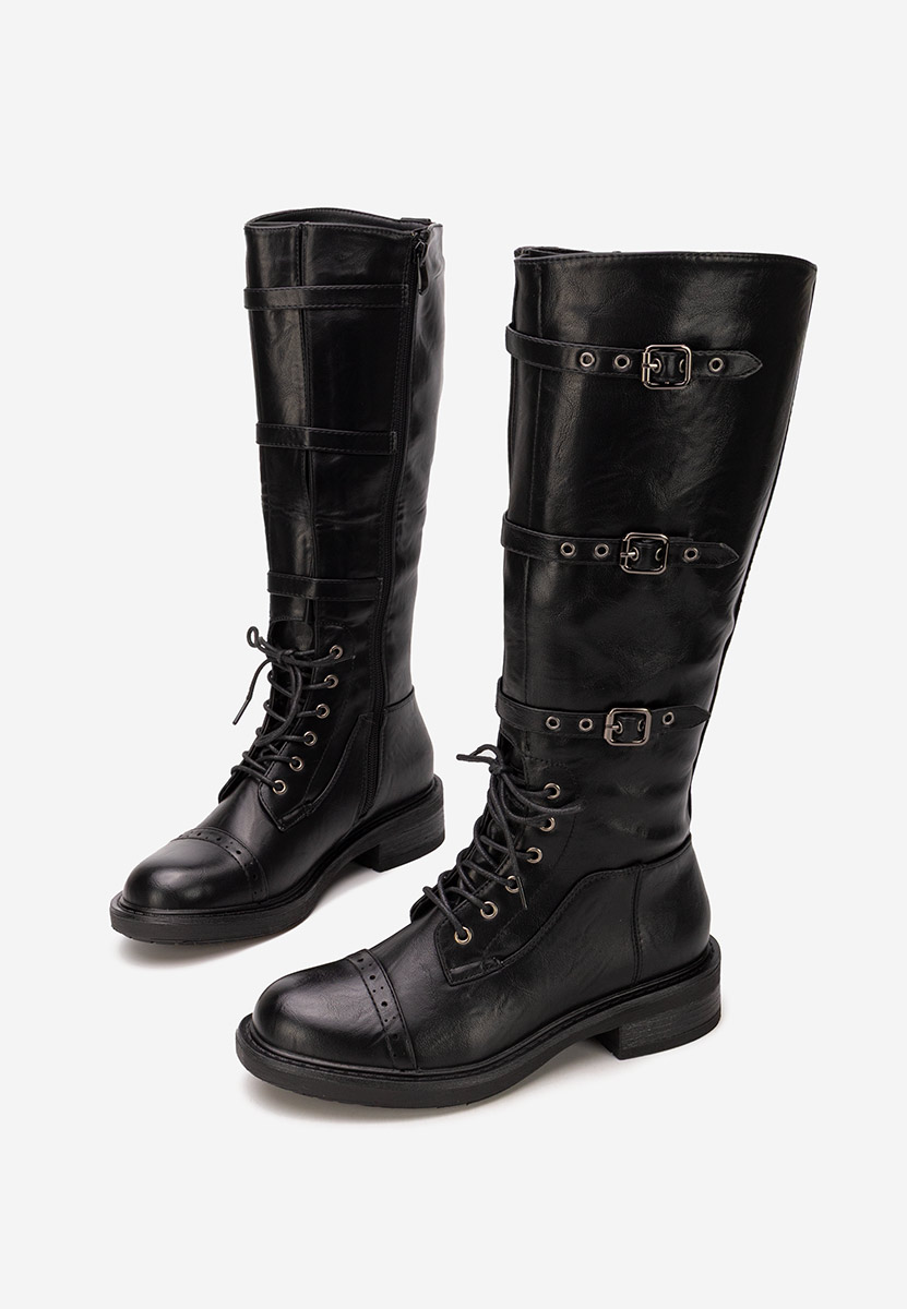 Čierne šnurovacie čižmy Frosina