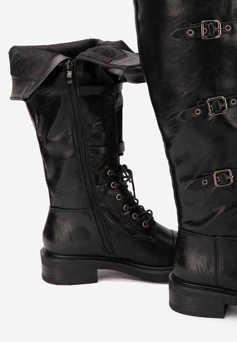 Čierne šnurovacie čižmy Frosina