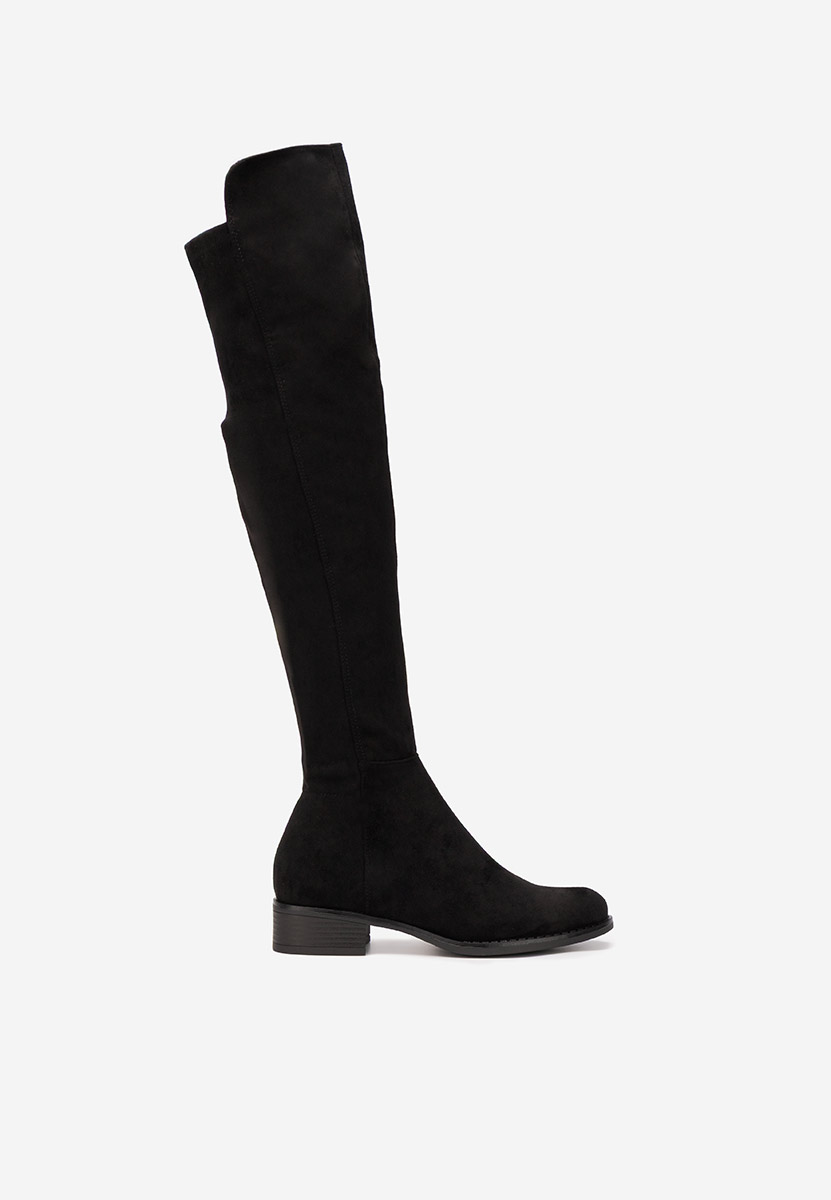 Čierne čižmy nad koleno Inies