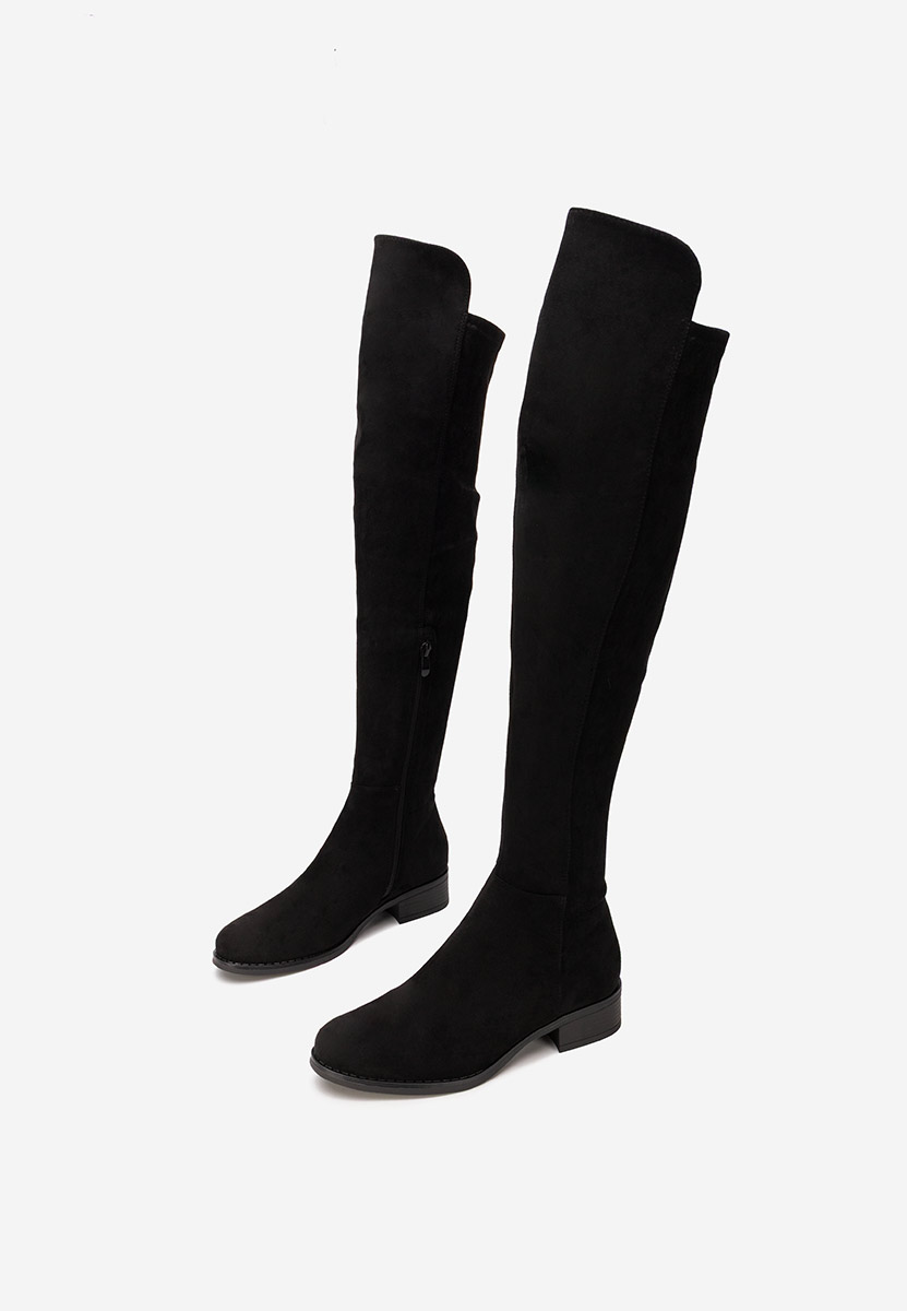 Čierne čižmy nad koleno Inies