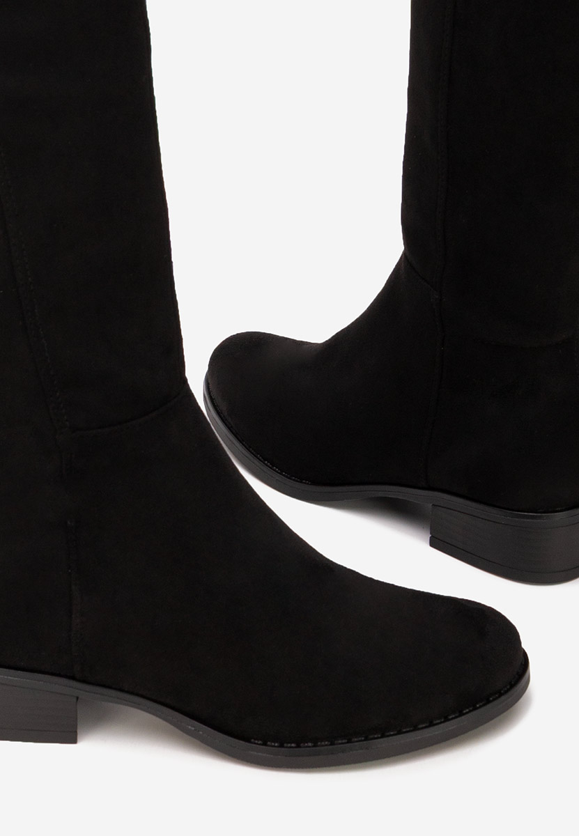 Čierne čižmy nad koleno Inies