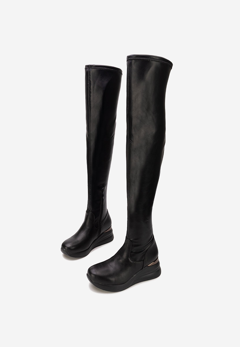 Čierne čižmy nad koleno Janisia