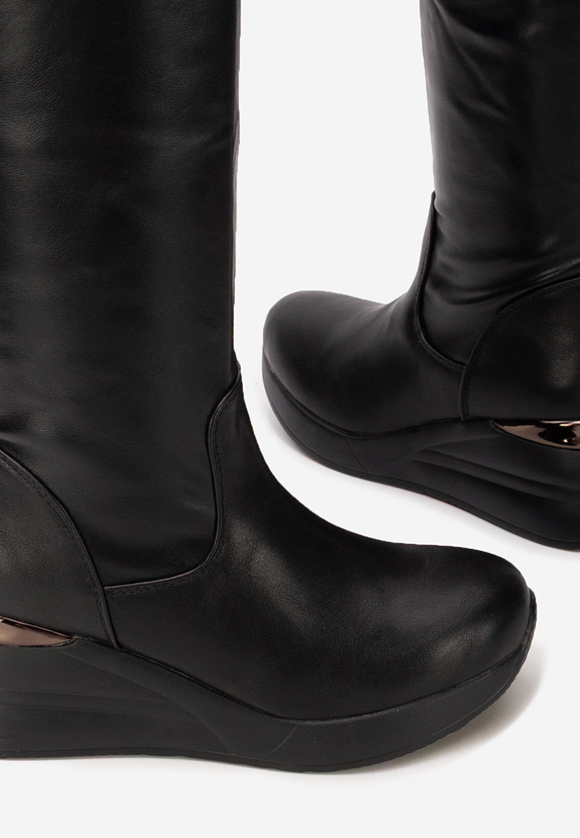 Čierne čižmy nad koleno Janisia