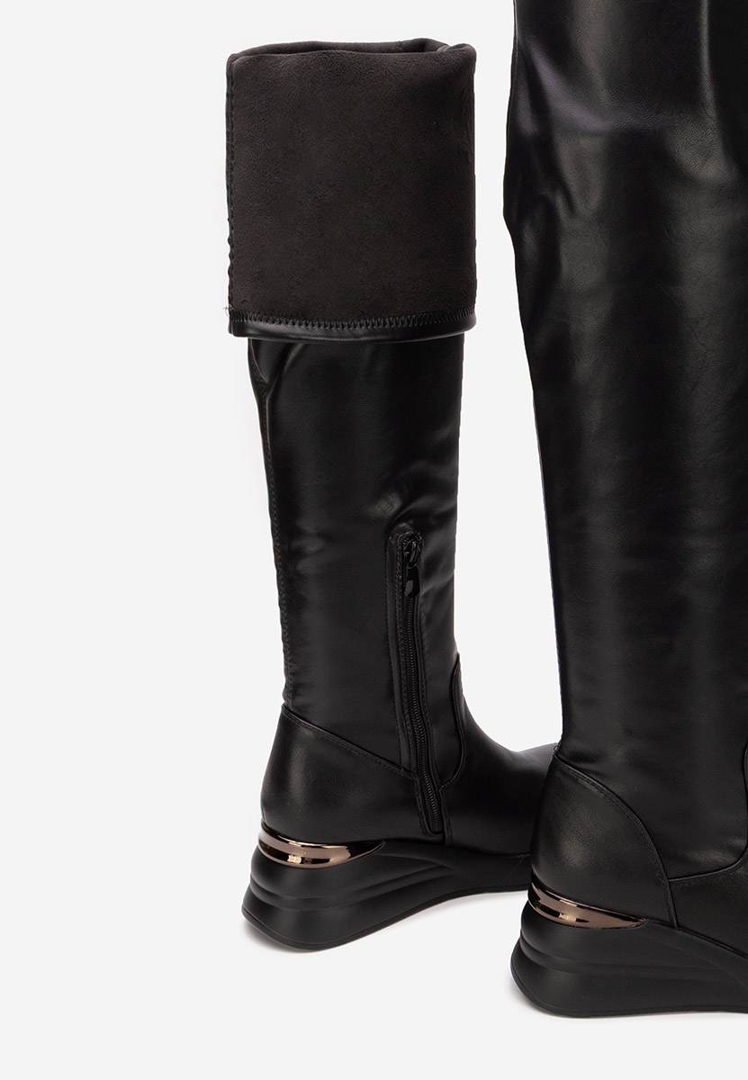 Čierne čižmy nad koleno Janisia