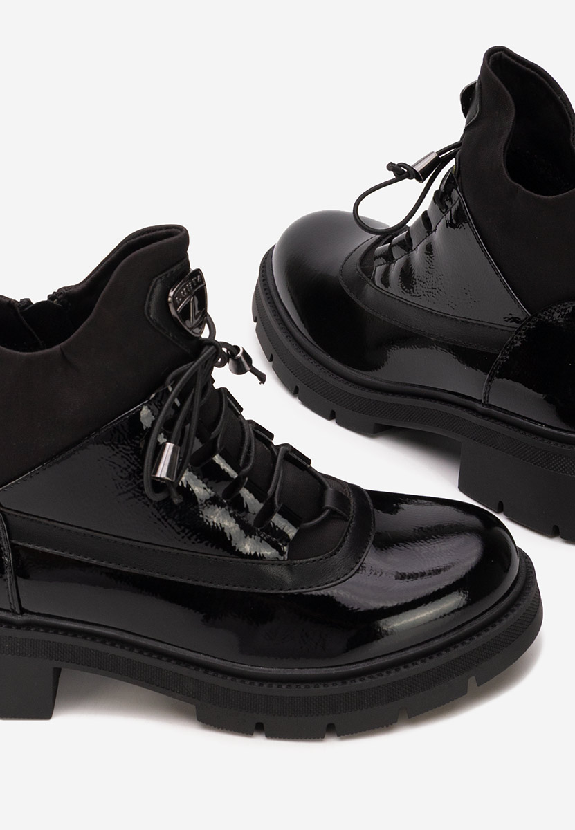 Čierne členkové čižmy Cronia