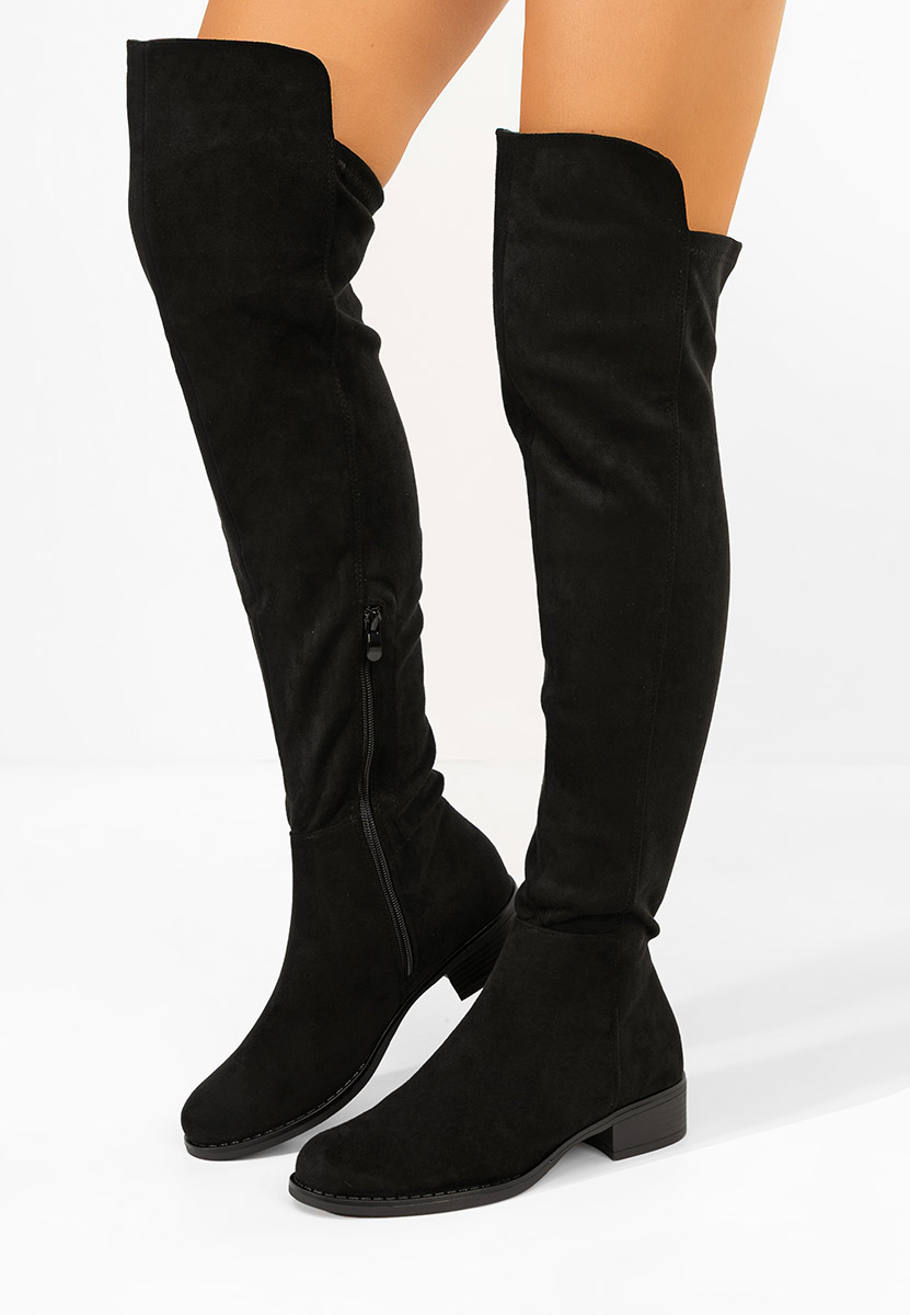 Čierne čižmy nad koleno Inies