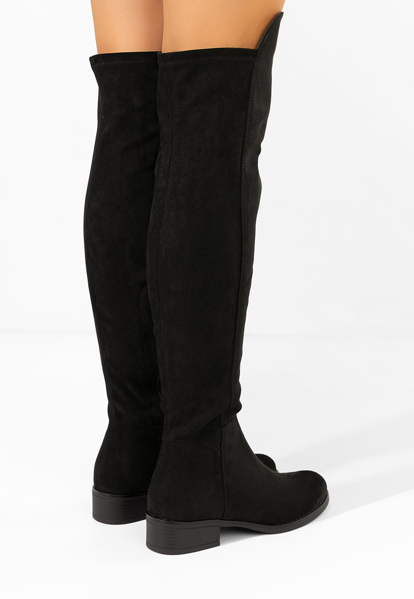 Čierne čižmy nad koleno Inies