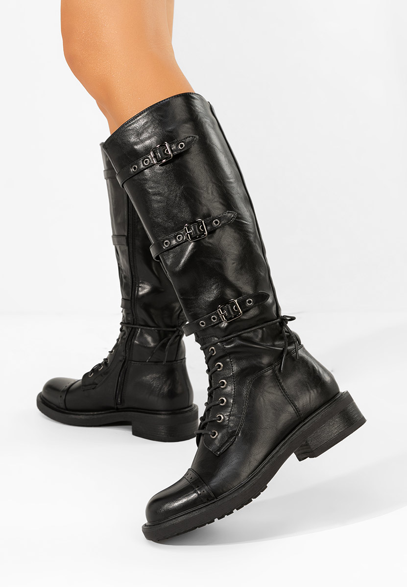 Čierne šnurovacie čižmy Frosina