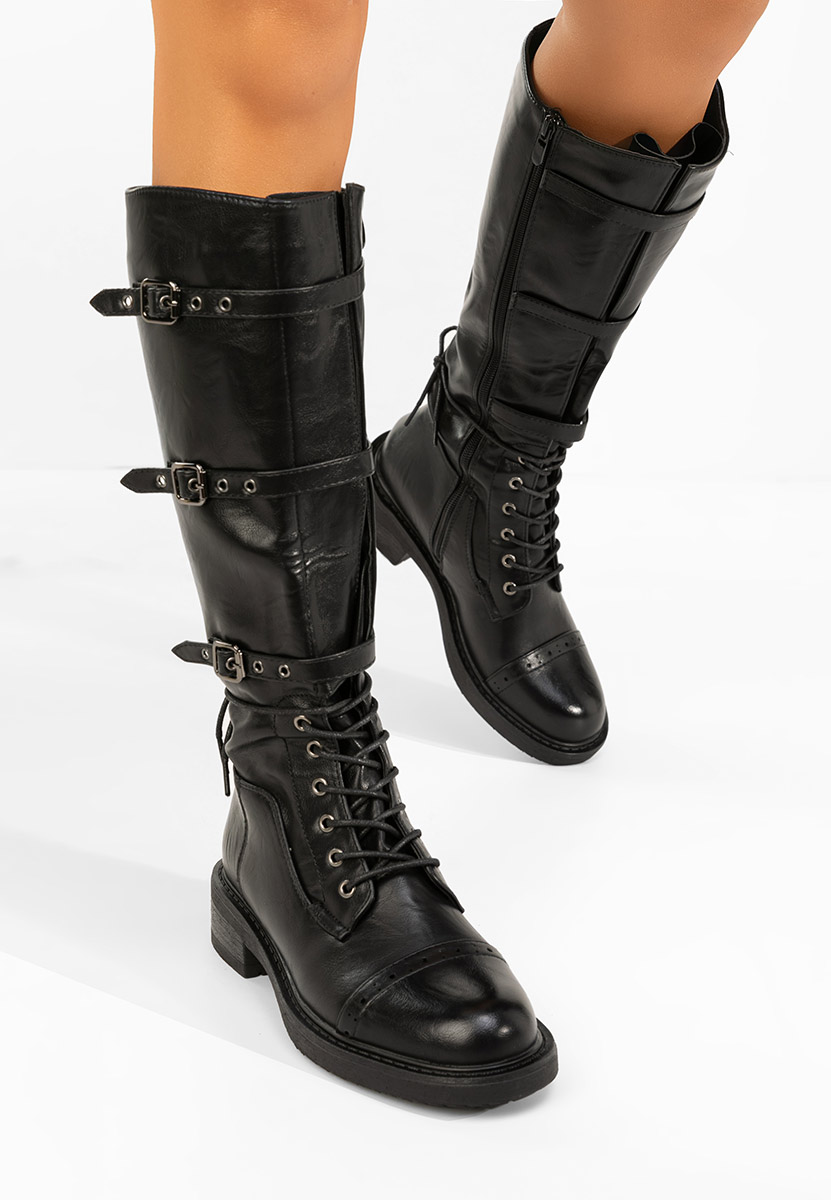 Čierne šnurovacie čižmy Frosina