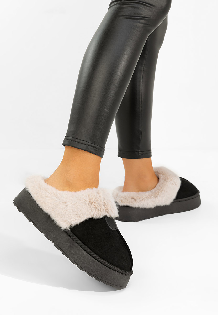 Čierne zdravotne slapky Flufina