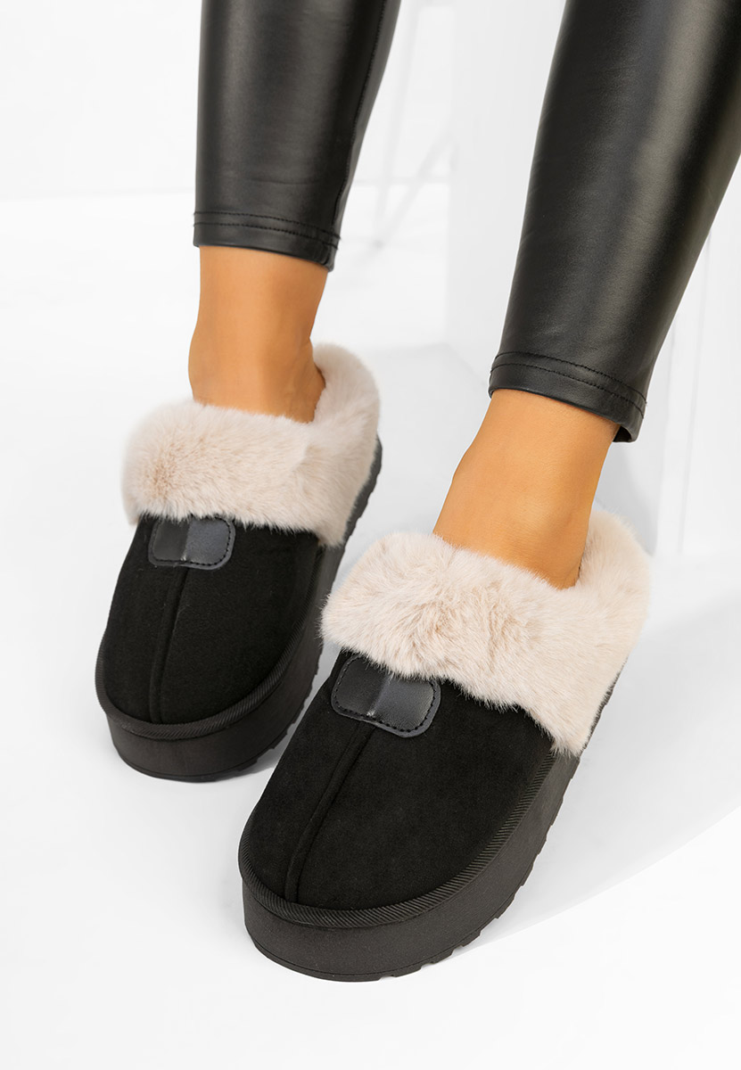 Čierne zdravotne slapky Flufina