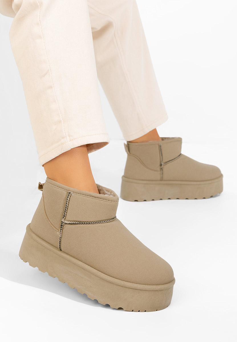 E-shop Khaki členkové dámske snehule Sereena