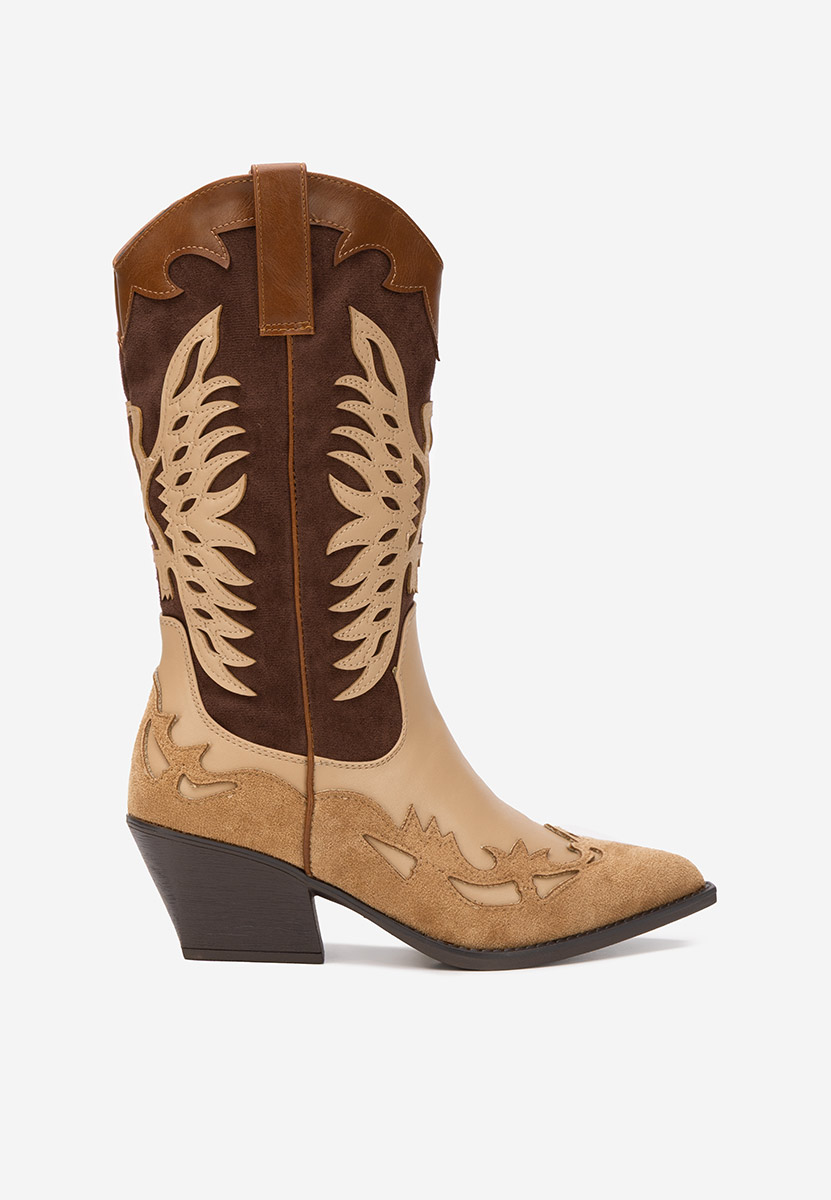 Hnedé kovbojské čižmy Jasnira