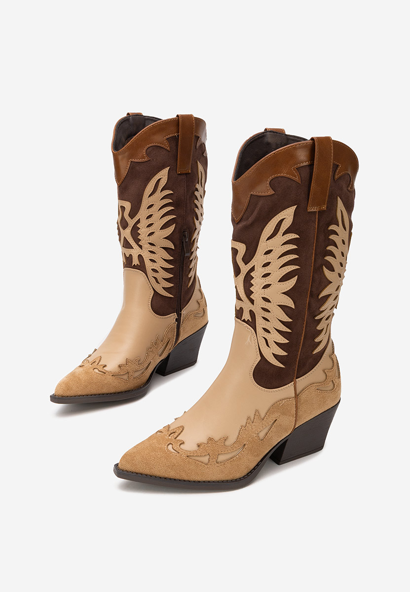 Hnedé kovbojské čižmy Jasnira