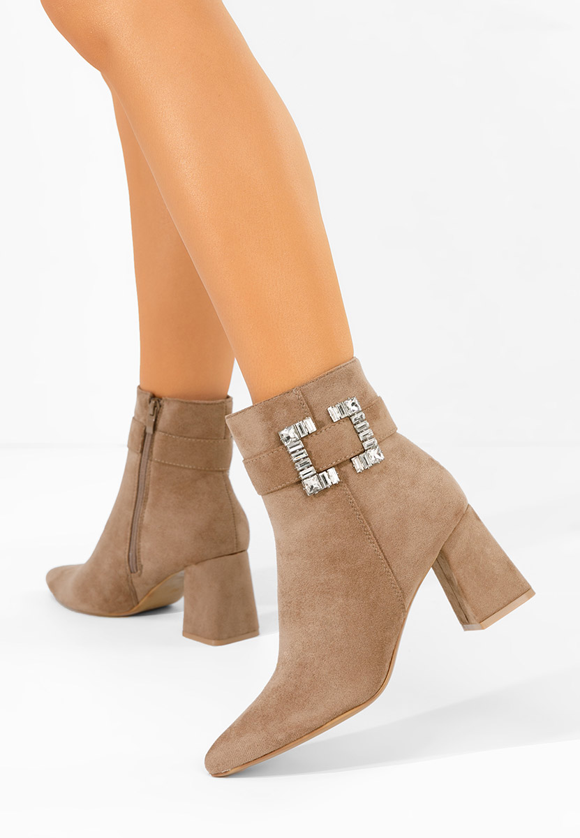 Khaki elegantné kotničky Lievine