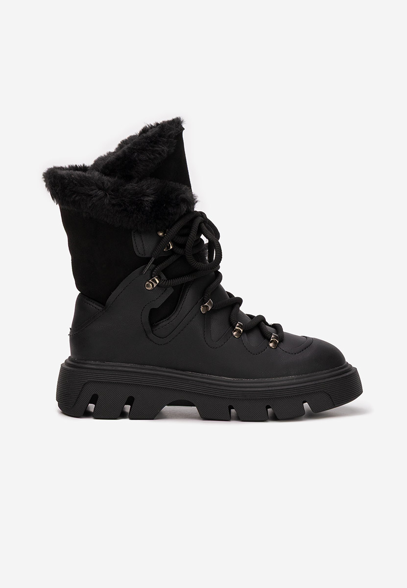 Čierne dámske zimné členkové čižmy Celima