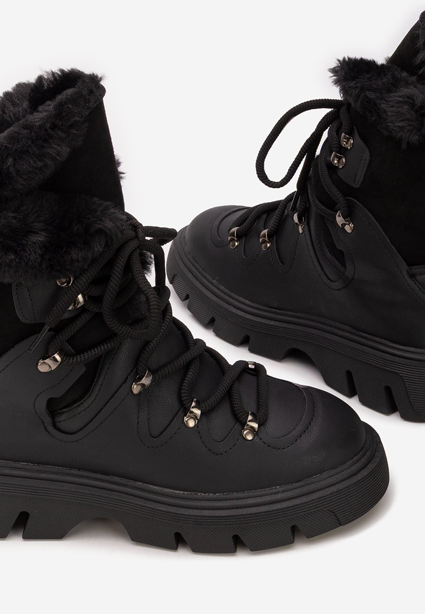 Čierne dámske zimné členkové čižmy Celima