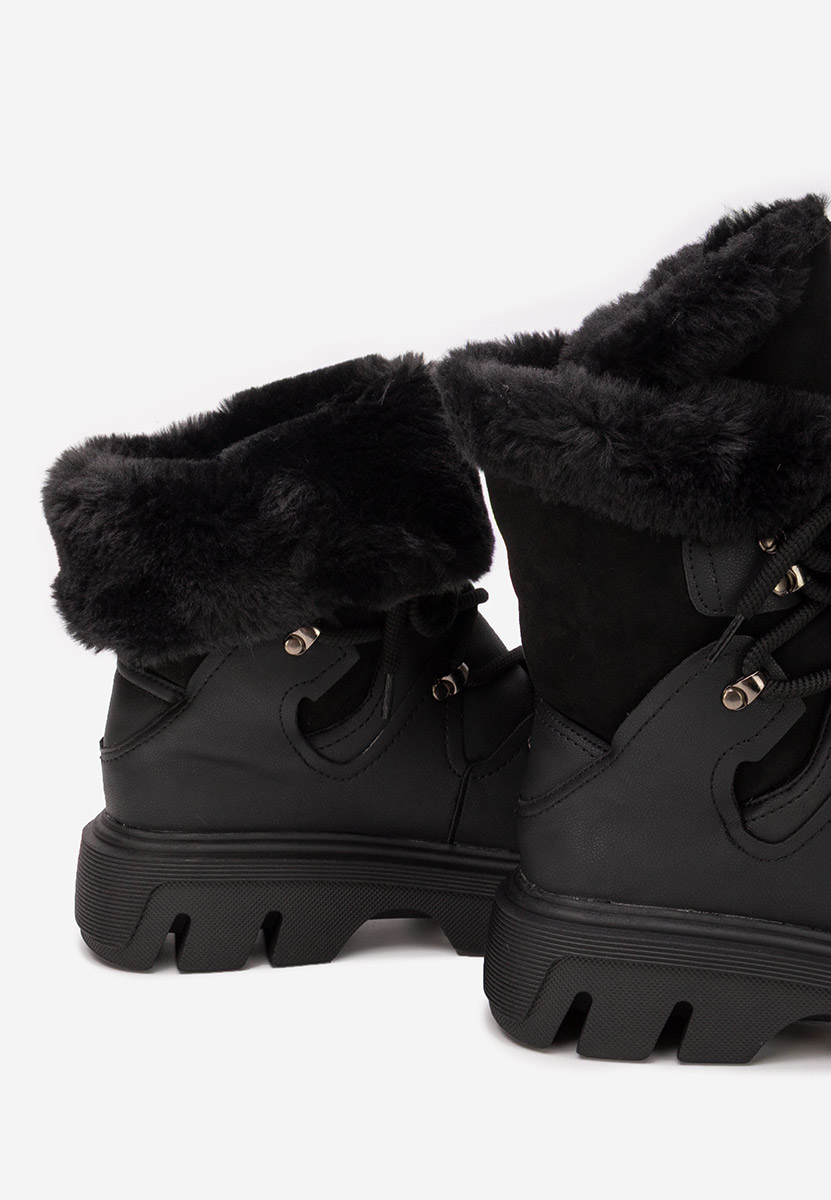 Čierne dámske zimné členkové čižmy Celima