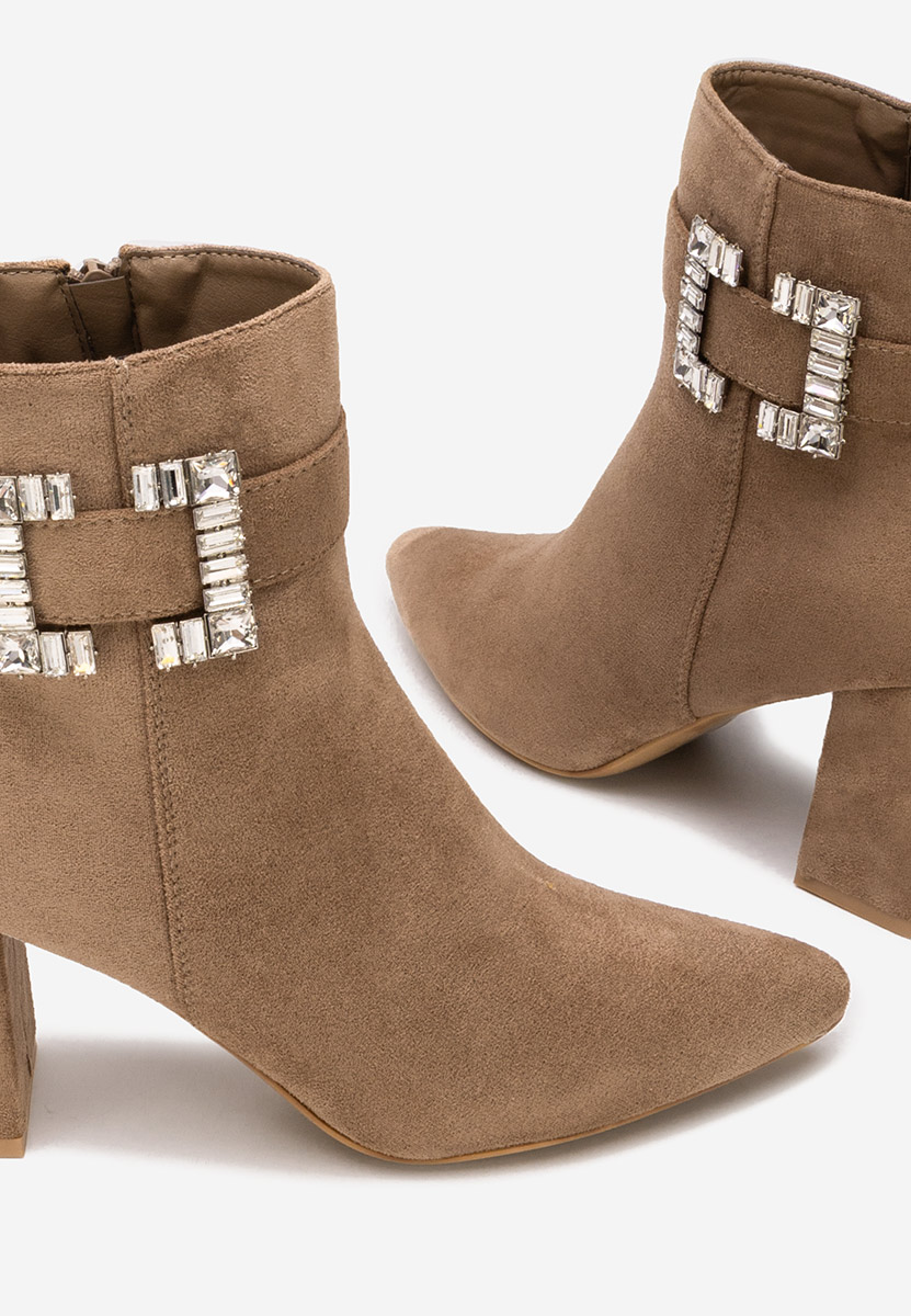 Khaki elegantné kotničky Lievine