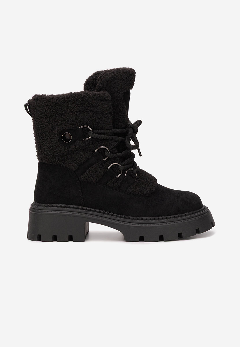 Čierne dámske zimné členkové čižmy Kalindra