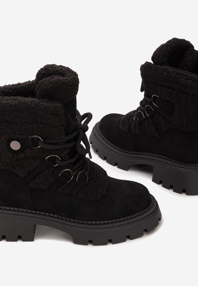 Čierne dámske zimné členkové čižmy Kalindra