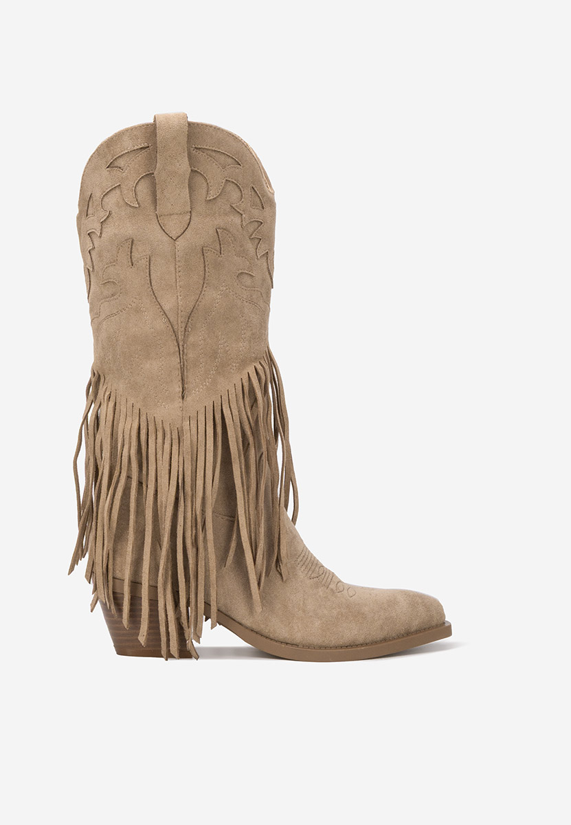 Khaki kovbojské čižmy Jalira