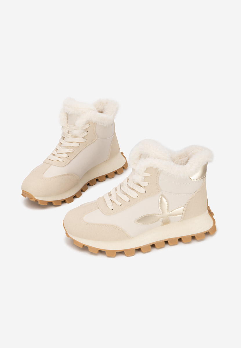 Béžové dámske zimné tenisky Ozia