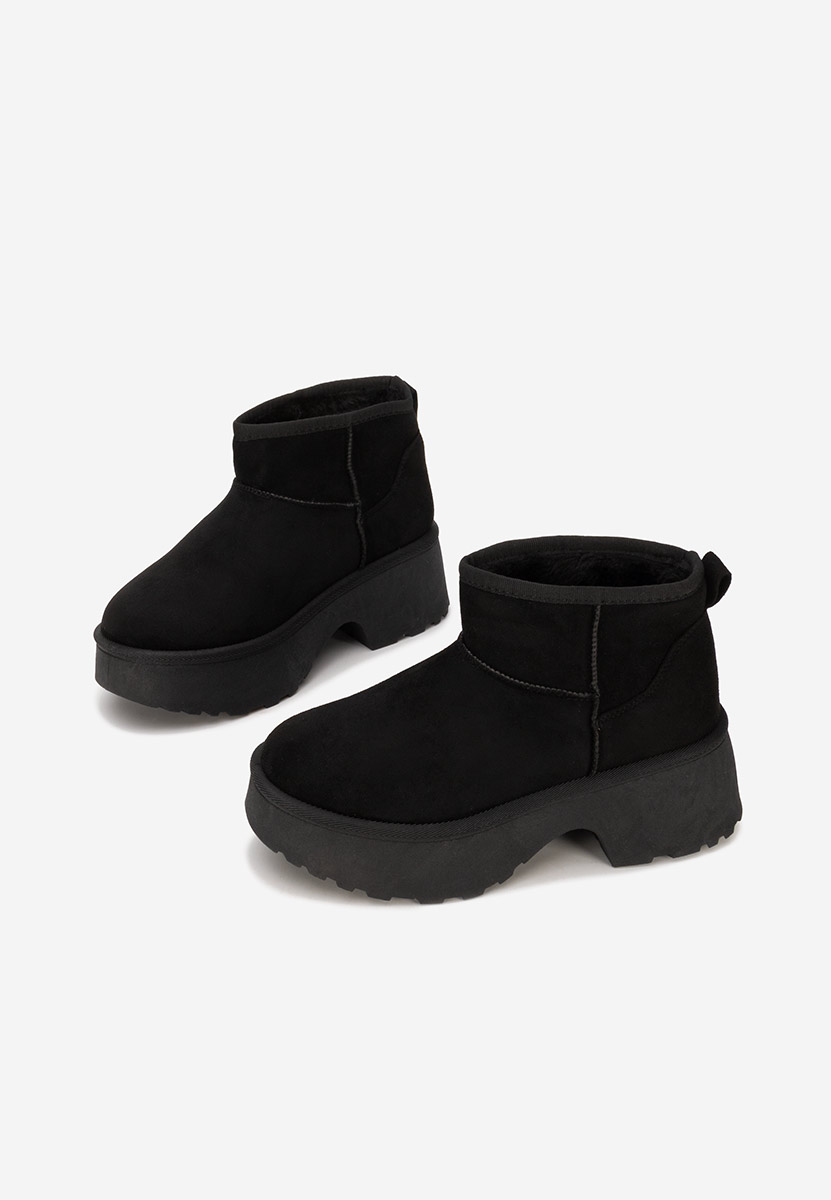 Čierne dámske zimné členkové čižmy Tarnia