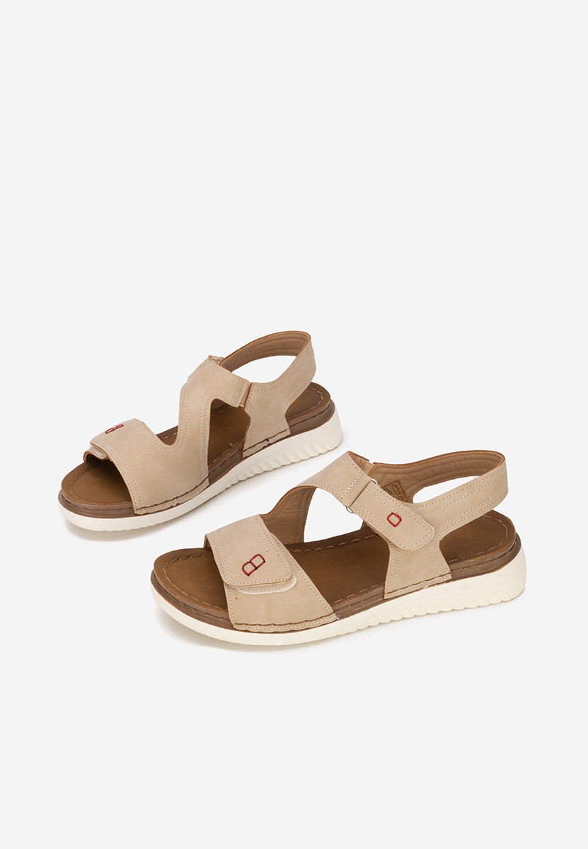 Béžové dámske nízke sandále Metina V2