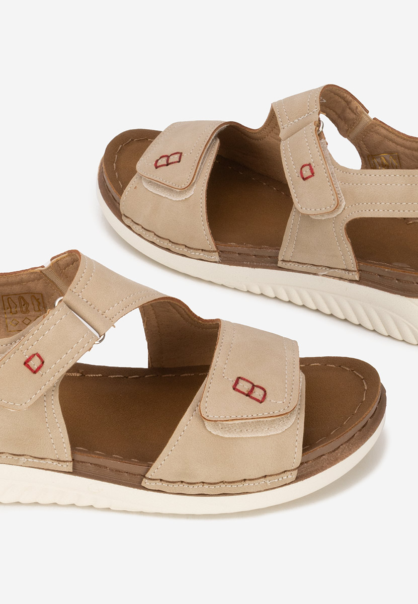 Béžové dámske nízke sandále Metina V2