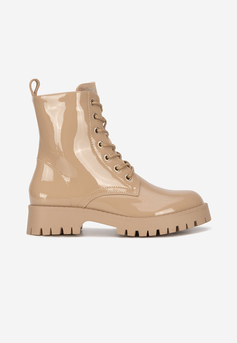 E-shop Khaki šnurovacie členkové topánky Claudine