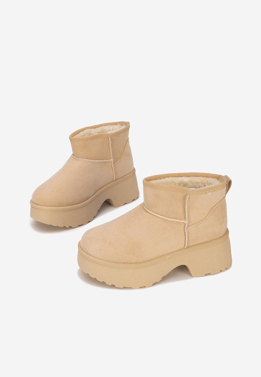 Béžové dámske zimné členkové čižmy Tarnia