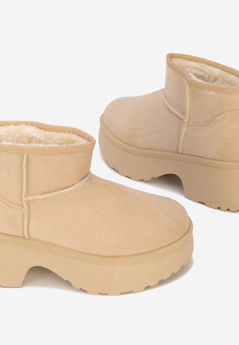 Béžové dámske zimné členkové čižmy Tarnia