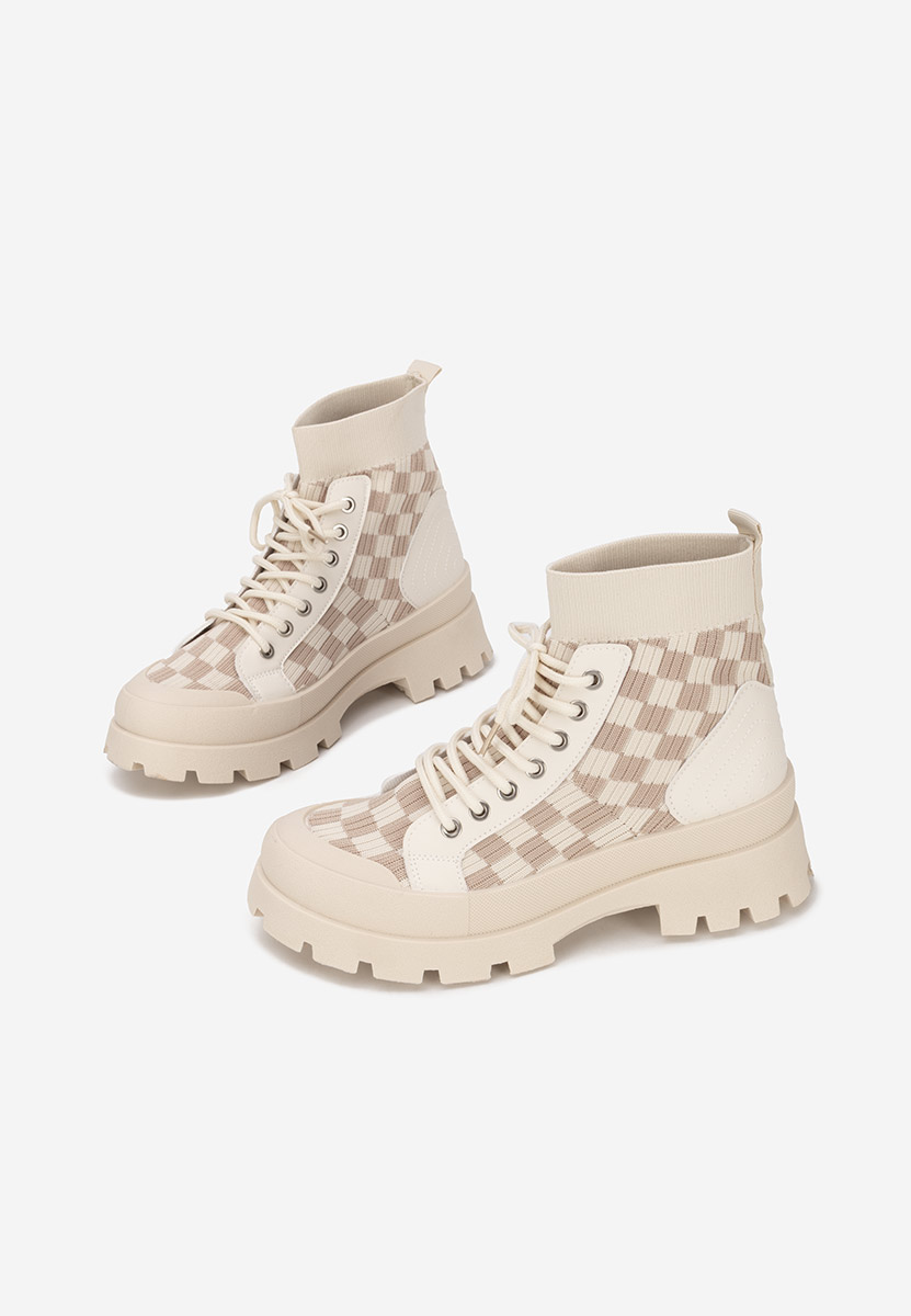 Béžové vysoké tenisky dámske Zendoria V2