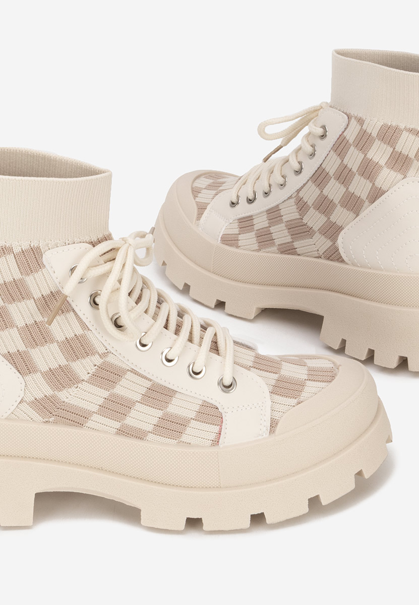 Béžové vysoké tenisky dámske Zendoria V2