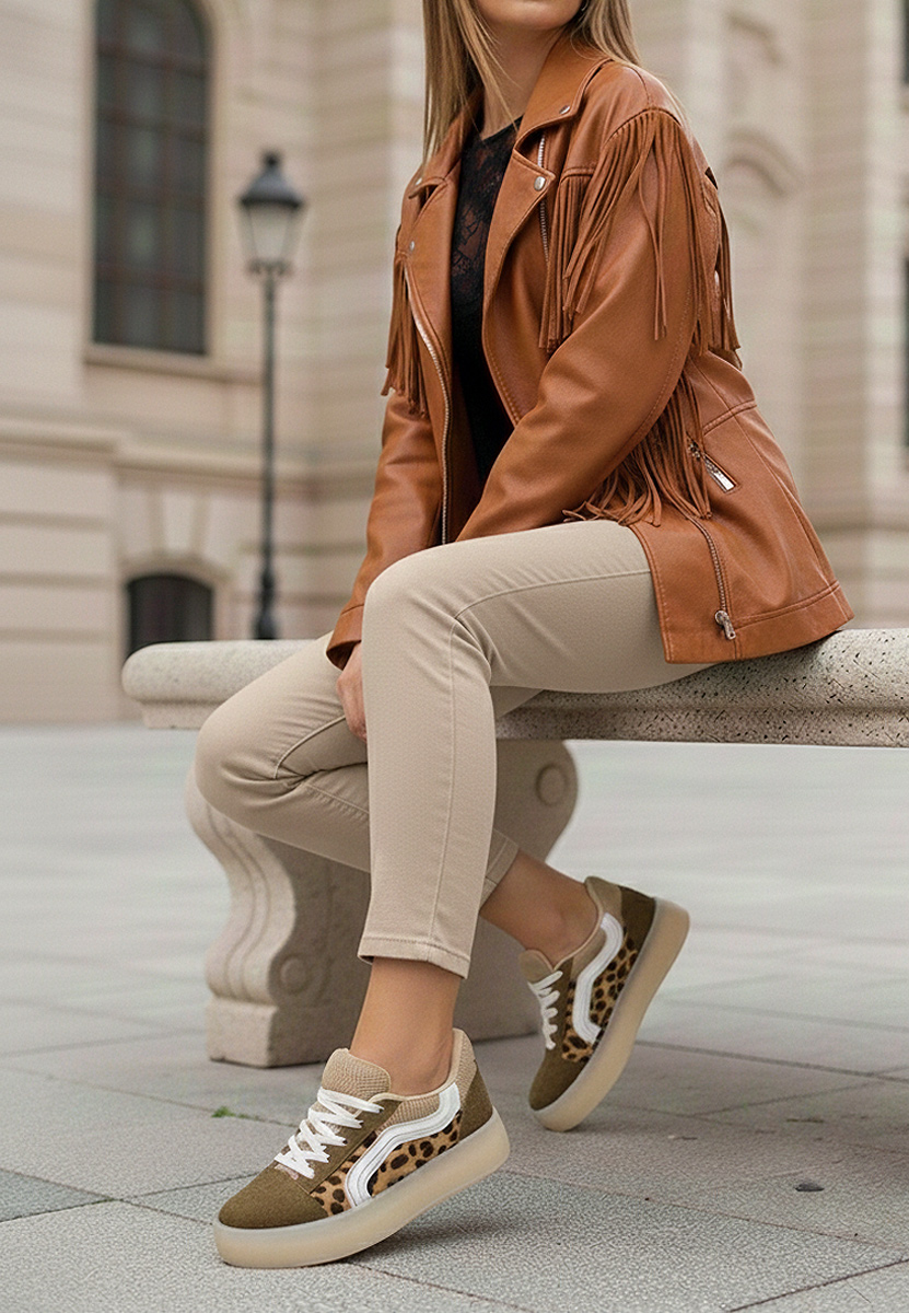 Zvieracia potlač dámske tenisky Davira