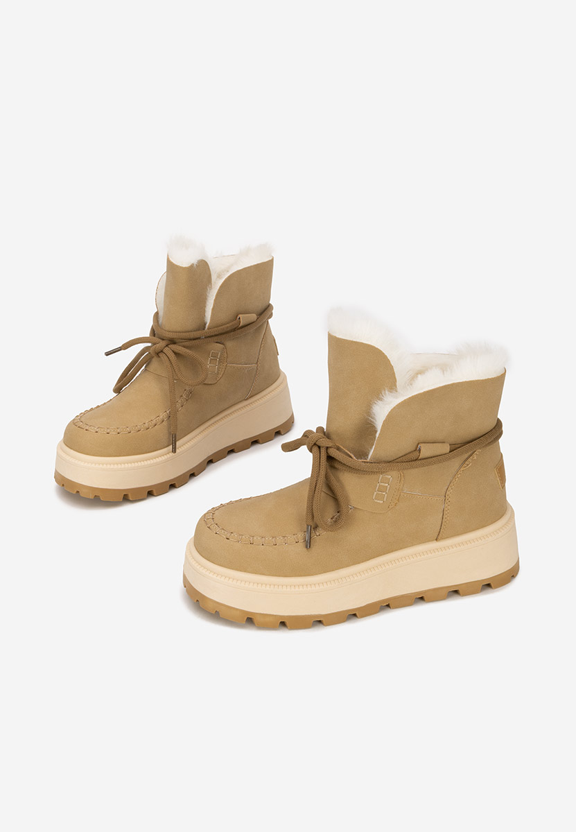 Khaki členkové čižmy na platforme Dionea