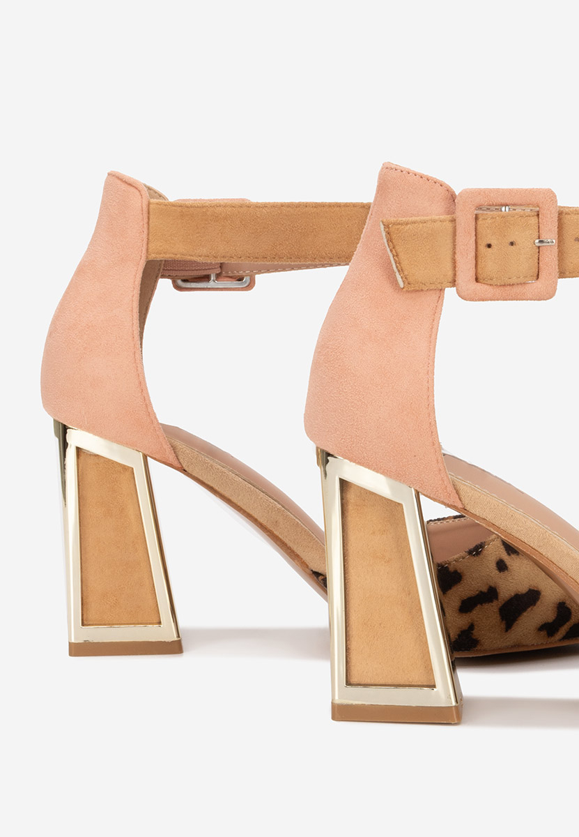 Leopardie lodičky na hrubom opätku Rebecka