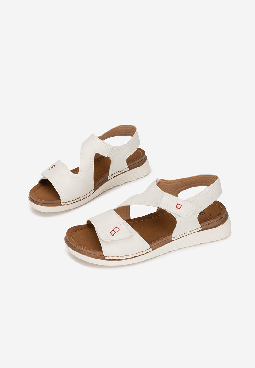 Biele dámske nízke sandále Metina V2