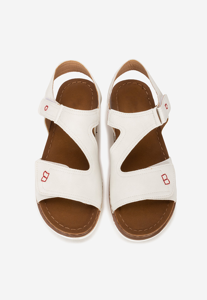 Biele dámske nízke sandále Metina V2