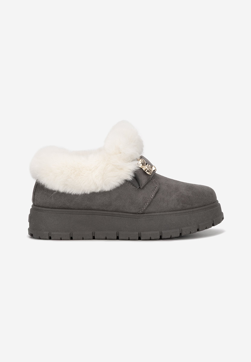 Sivé dámske zimné členkové čižmy Amilce