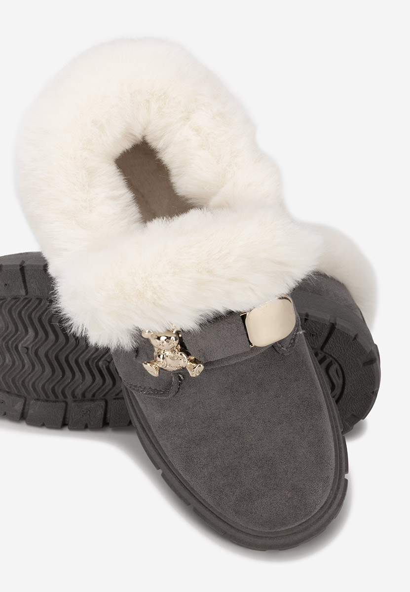 Sivé dámske zimné členkové čižmy Amilce