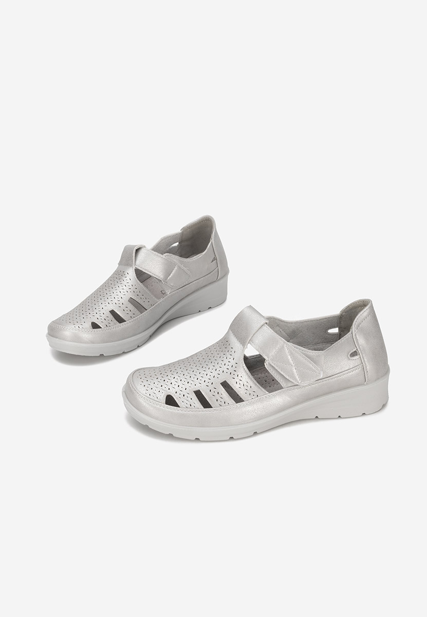 Strieborné dámske espadrilky Gerania