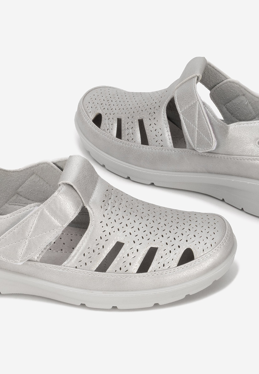 Strieborné dámske espadrilky Gerania