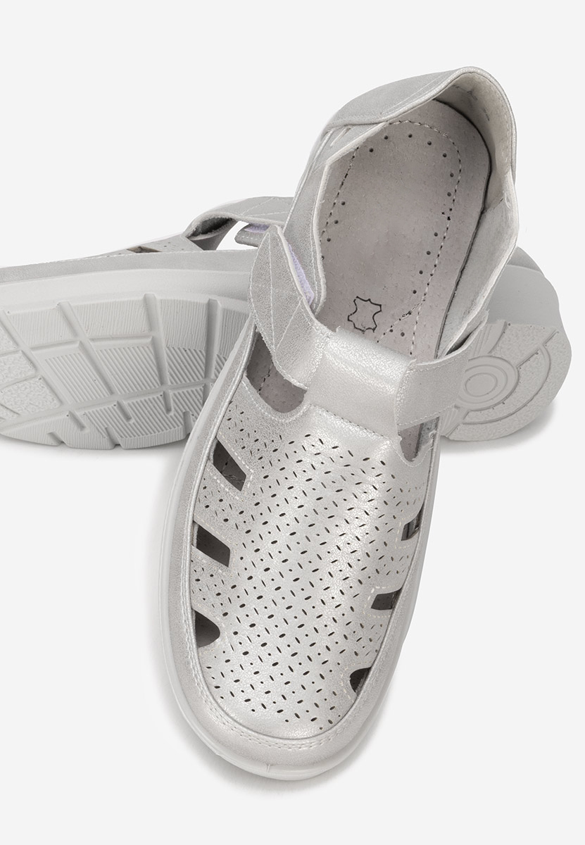 Strieborné dámske espadrilky Gerania