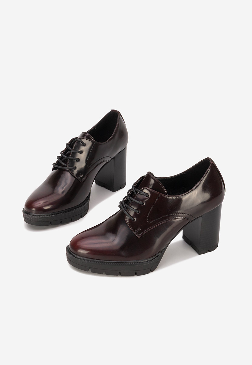 Bordové dámske poltopánky Pluvina