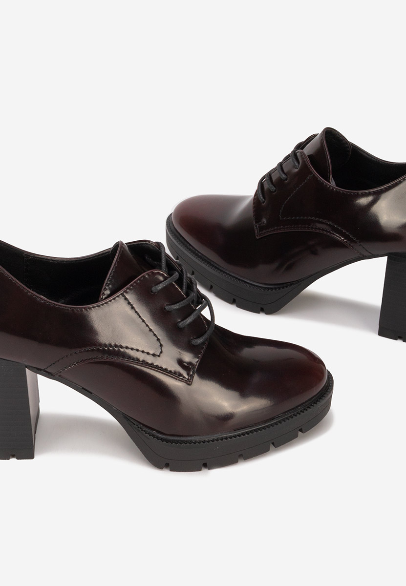 Bordové dámske poltopánky Pluvina